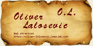 Oliver Lalošević vizit kartica
